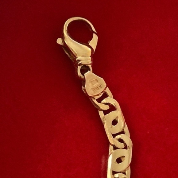 Italian Gold 14K solid gold yellow bracelet 15.4 gr white unisex